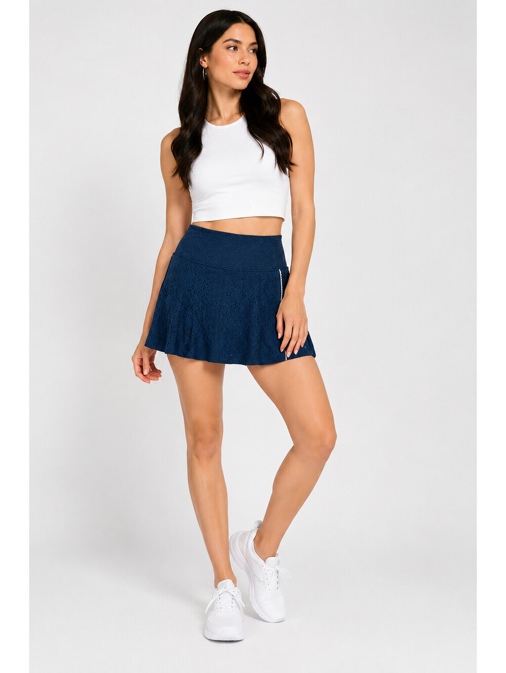 RBX Womens XL Navy Eyelet Skort Golf Tennis Pickleball 16" NWT Bike Shorts